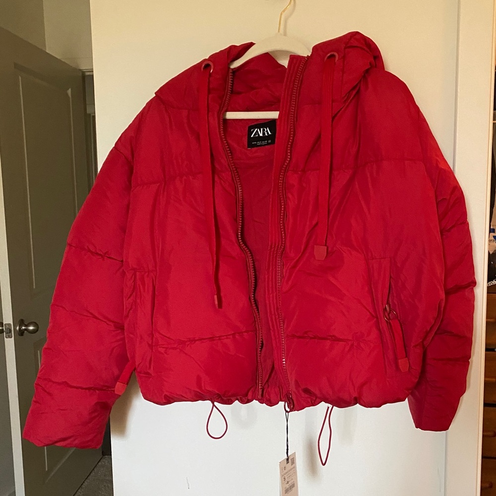 Zara Cropped Puff Jacket